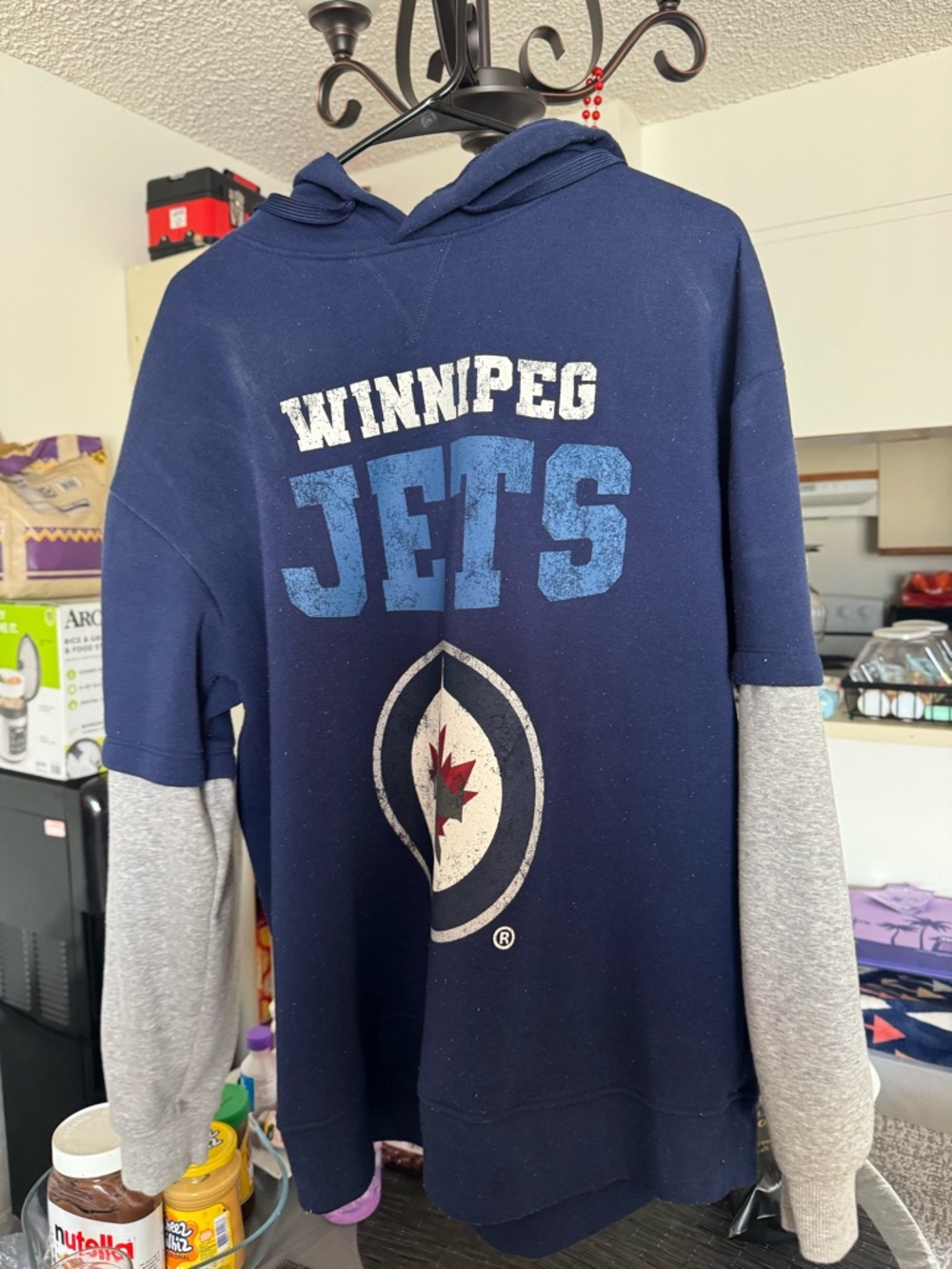 Winnipeg Jets Navy & Gray Hoodie - NHL Team Sweatshirt